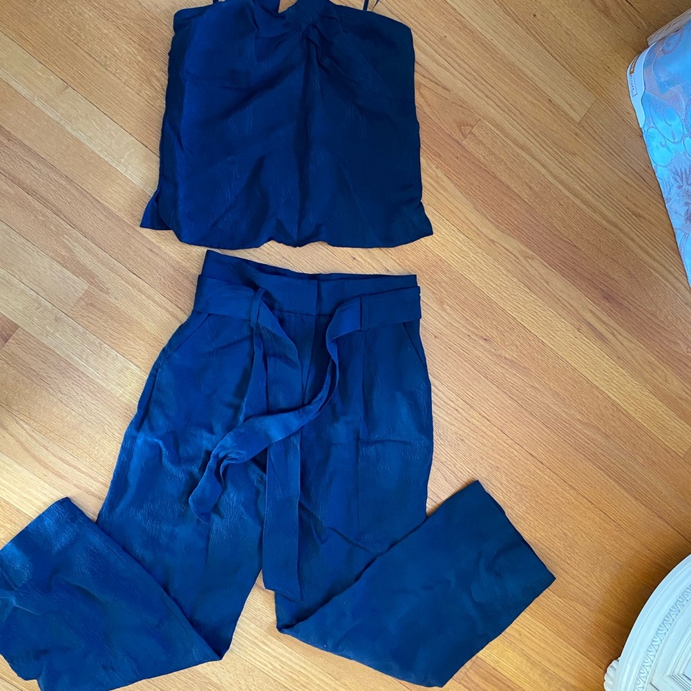 Brand new navy pants and top